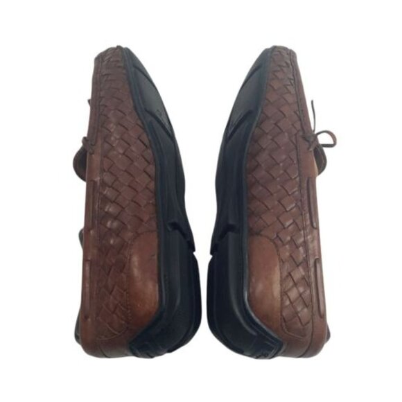 BRAGANO‎ Men\'s Brown Woven Leather Slip On Driving Loafer Shoes Size US 8 1/2M main image 8